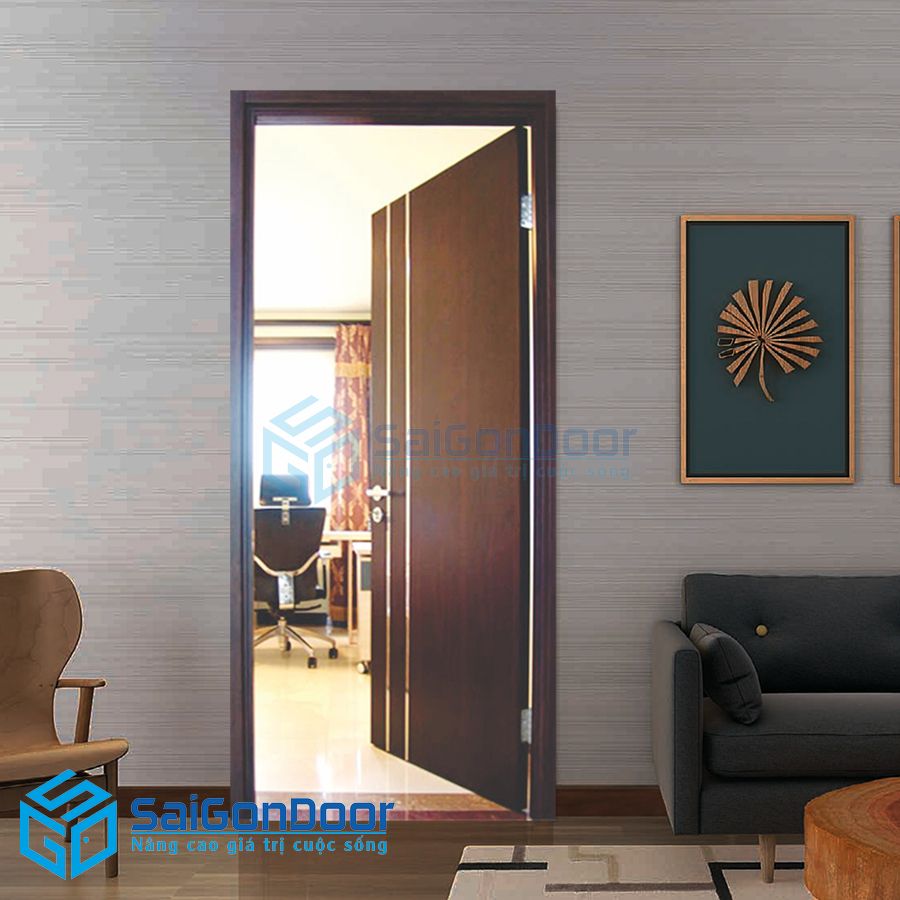 Cửa gỗ MDF Veneer SGD P1R2 1 cua go MDF verneer SGD20P1R2