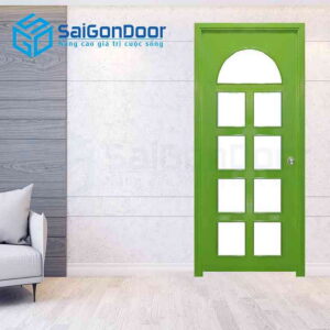 Cửa Gỗ MDF Veneer P1G9 xanh la