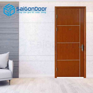 Cửa Gỗ MDF Veneer P1R4b Cam xe