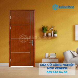 Cửa Gỗ MDF Veneer P1R4b Cam xe