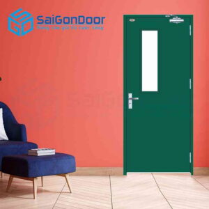 Cửa Thép Chống Cháy TCC P1G1a dung tay day hoi